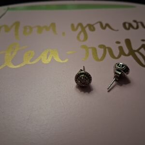 Elegant Diamond HALO Silver Stud Earrings by Effy New And Halo Diamond Bracelet